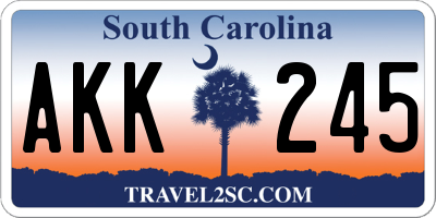 SC license plate AKK245