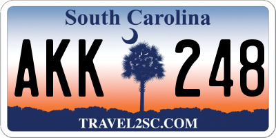 SC license plate AKK248
