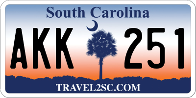 SC license plate AKK251