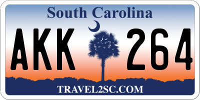 SC license plate AKK264
