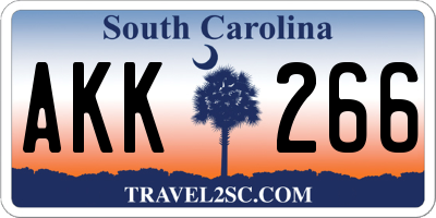 SC license plate AKK266