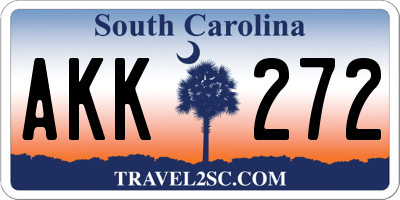 SC license plate AKK272