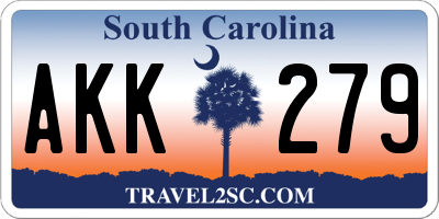 SC license plate AKK279