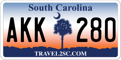 SC license plate AKK280