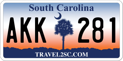 SC license plate AKK281