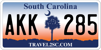 SC license plate AKK285