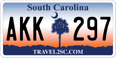 SC license plate AKK297