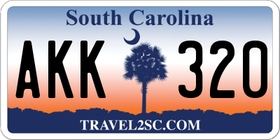 SC license plate AKK320