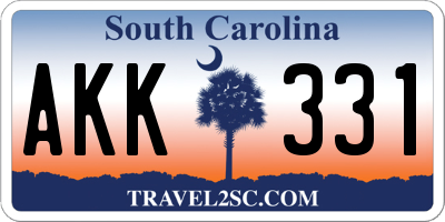 SC license plate AKK331
