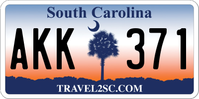 SC license plate AKK371