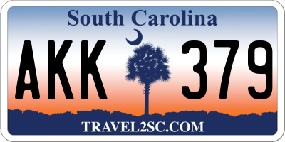 SC license plate AKK379