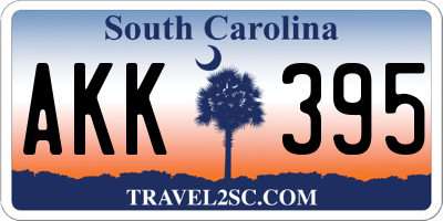 SC license plate AKK395