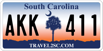 SC license plate AKK411