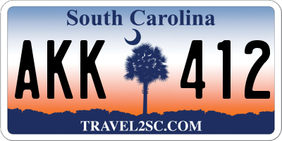 SC license plate AKK412