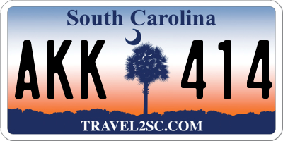 SC license plate AKK414