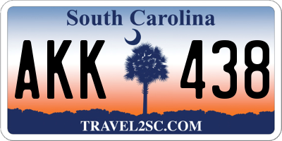 SC license plate AKK438