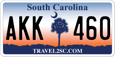 SC license plate AKK460