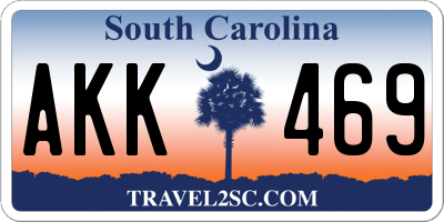 SC license plate AKK469