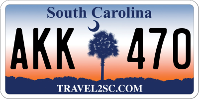 SC license plate AKK470