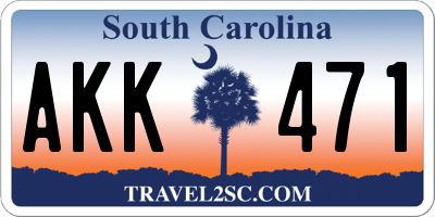 SC license plate AKK471