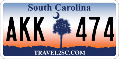 SC license plate AKK474