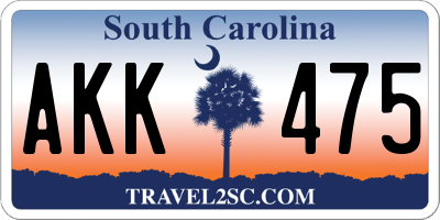 SC license plate AKK475