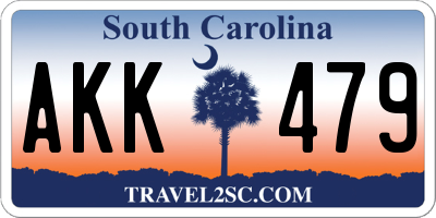 SC license plate AKK479