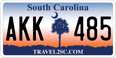 SC license plate AKK485