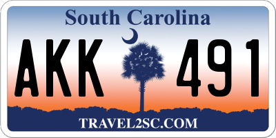 SC license plate AKK491