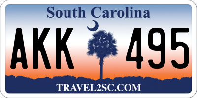 SC license plate AKK495