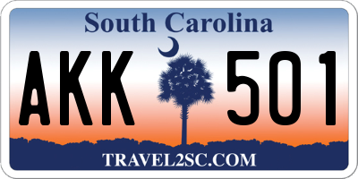 SC license plate AKK501