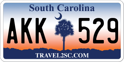 SC license plate AKK529
