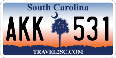 SC license plate AKK531