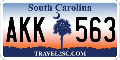 SC license plate AKK563