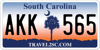 SC license plate AKK565