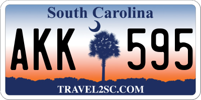 SC license plate AKK595