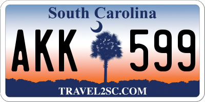 SC license plate AKK599