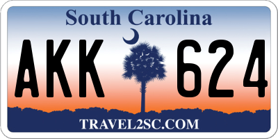 SC license plate AKK624