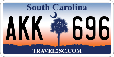 SC license plate AKK696