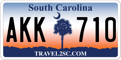 SC license plate AKK710