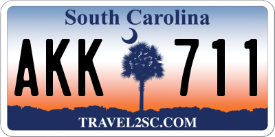 SC license plate AKK711