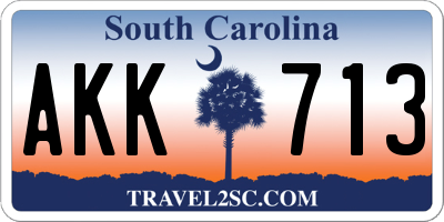SC license plate AKK713