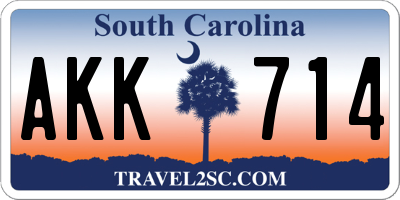 SC license plate AKK714
