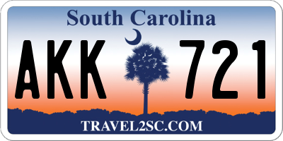 SC license plate AKK721