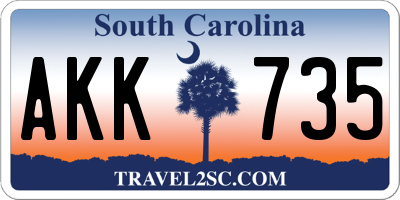SC license plate AKK735