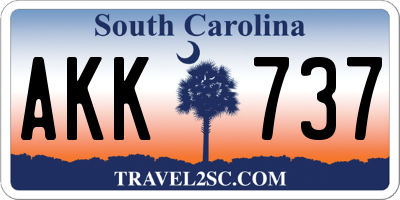 SC license plate AKK737