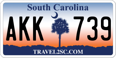 SC license plate AKK739