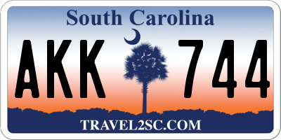 SC license plate AKK744
