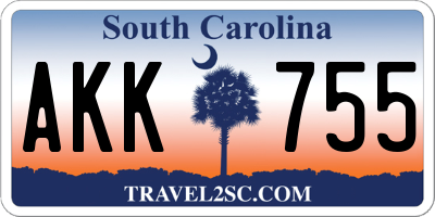 SC license plate AKK755