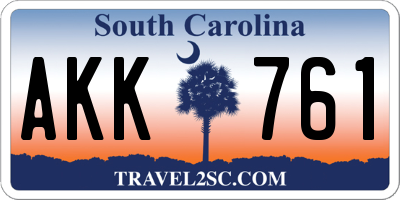 SC license plate AKK761